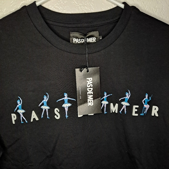 NEW RARE Mens Pas De Mer Black Ballet Tee T-Shirt Size Small - Picture 2 of 5